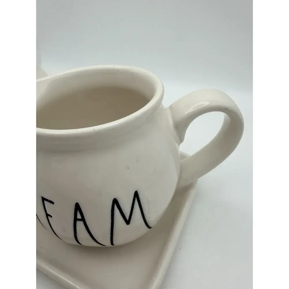 RAE DUNN Sugar And Creamer On Matching Tray 15